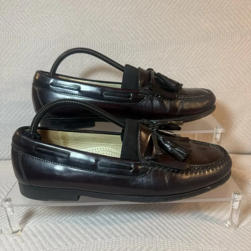 Cole Haan Shoes Tassel Loafer Mens 9.5 D Pinch Leather Preppy Business Casual